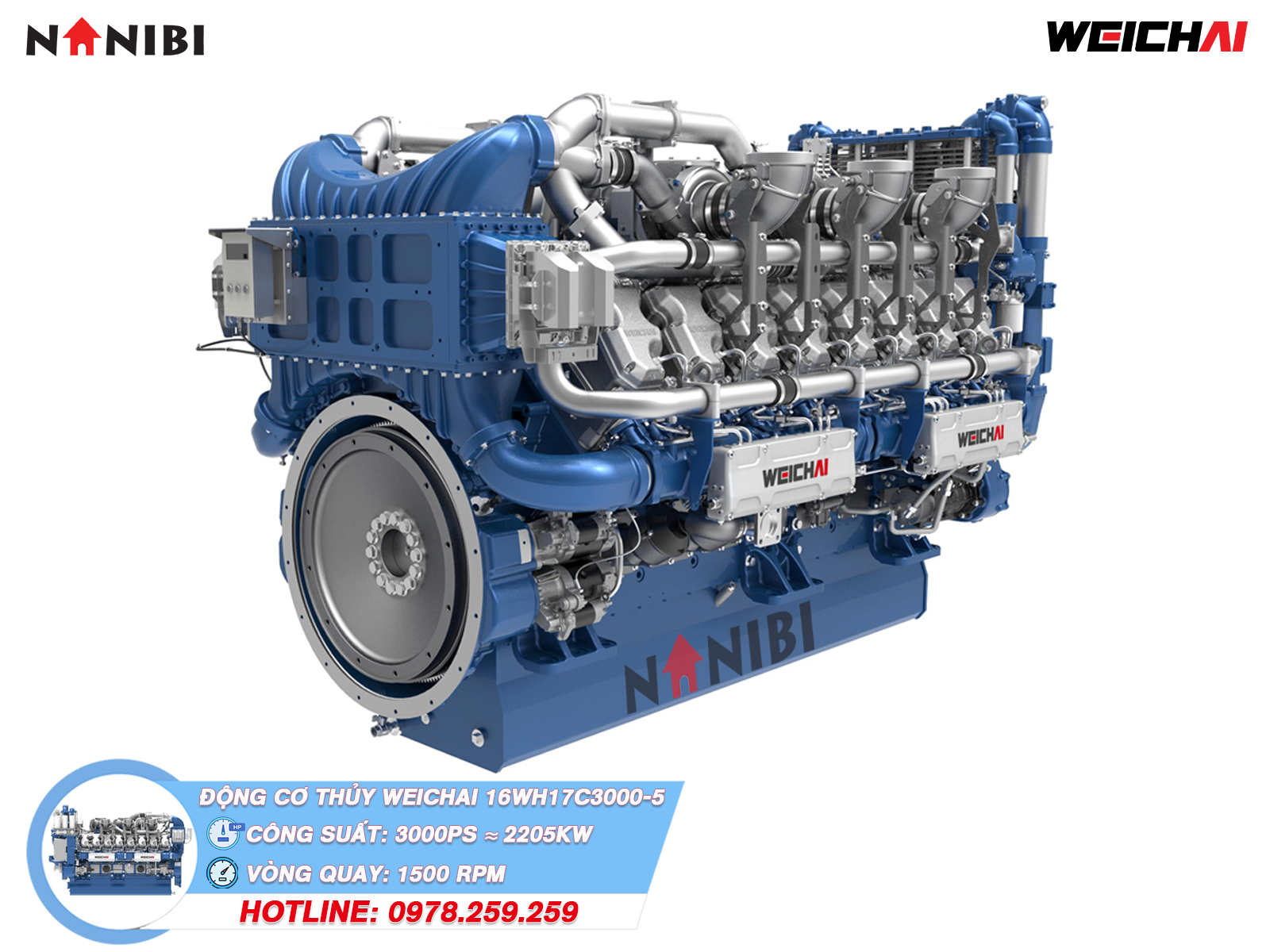 Động cơ thủy Weichai WH17